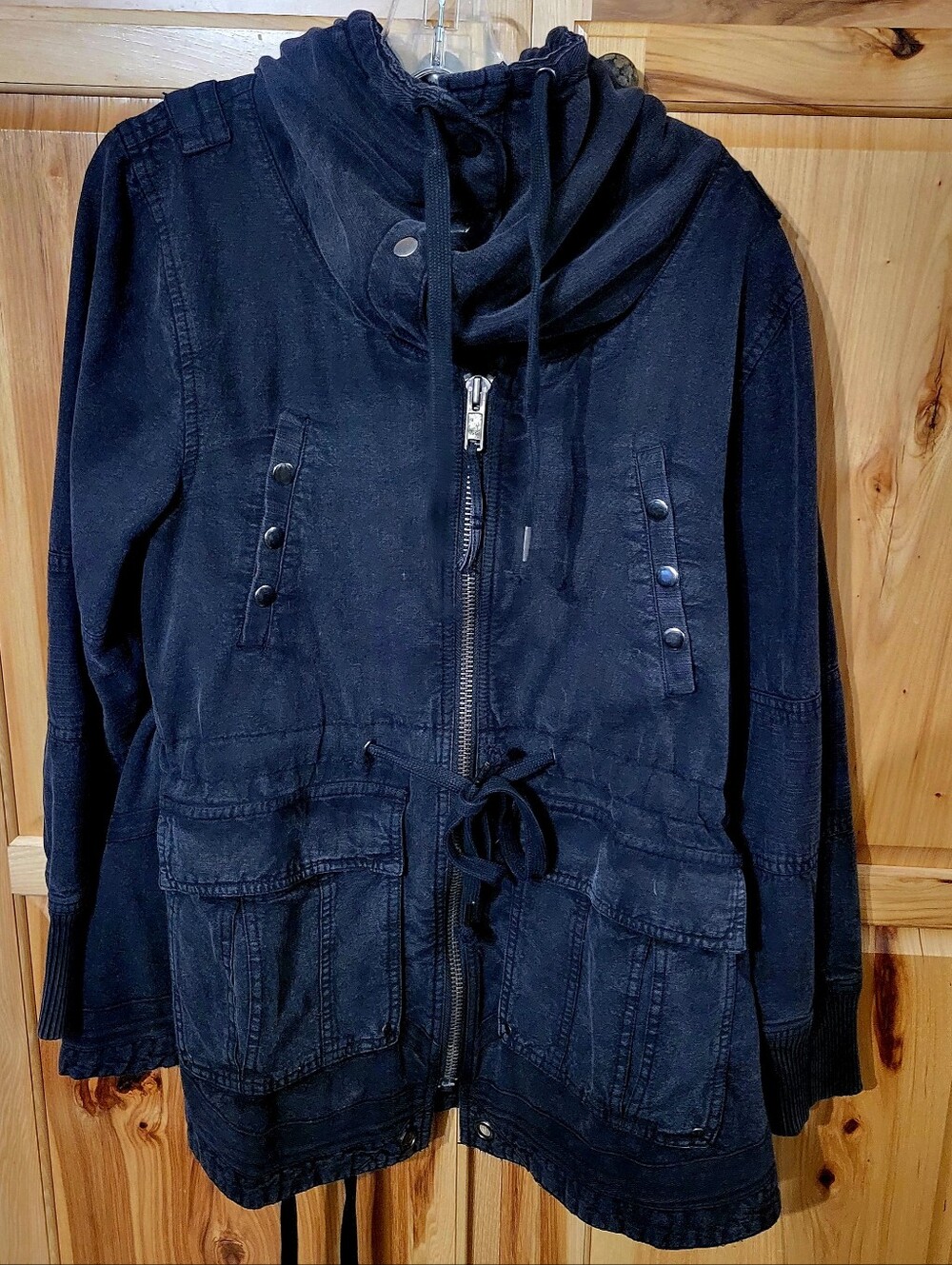 Free People We The Free Surplus Future Parka Pockets Oversized Jacket Zip XS